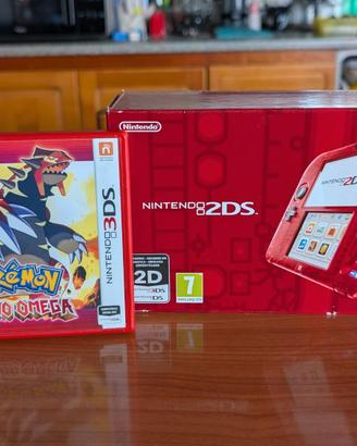 Nintendo 2DS Transparent Red + Pokémon RubinoOmega
