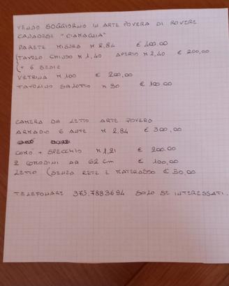 Mobilio e complementi in ROVERE CANADESE