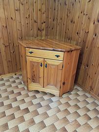 angoliera in massello di pino