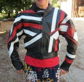 Harro vintage giacchino moto pelle donna tg 42