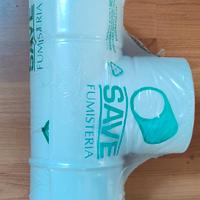Tubo T da 130 smaltato bianco