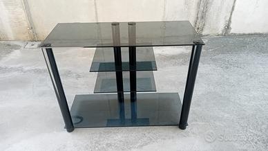 Mobile porta Tv/stereo PRANDINI nero fumè
