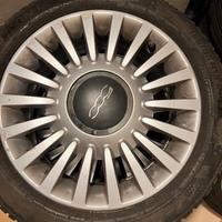 4 cerchi in lega R15 Fiat 500 completi di gomme