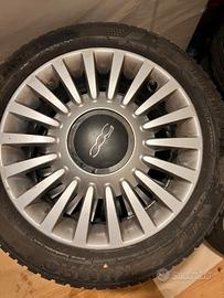 4 cerchi in lega R15 Fiat 500 completi di gomme