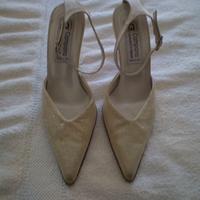 Scarpe da sposa color avorio con cristalli mis. 39