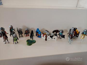 Playmobil cavalli cavalieri e carro cannone