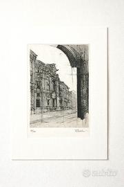 Riccardo Cordero Acquaforte Piazza Carignano