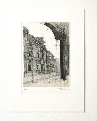 Riccardo Cordero Acquaforte Piazza Carignano
