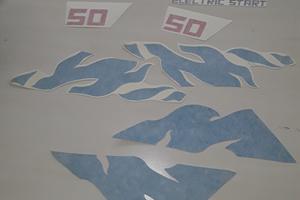 Serie adesivi fiancatine aprilia tuareg '87 azzur