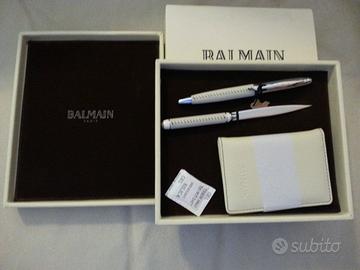 Set Balmain Paris "Millau", penna sfera pelle