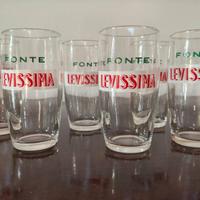 Bicchieri pubblicitari  Fonte Levissima  Vintage