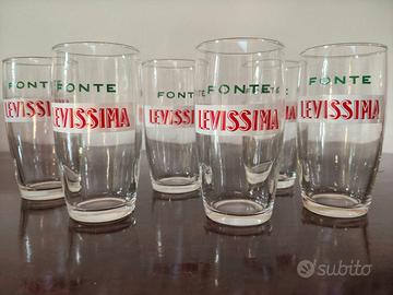 Bicchieri pubblicitari  Fonte Levissima  Vintage