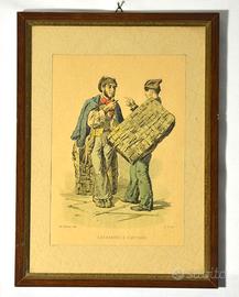 Filippo Palizzi – Stampa antica – Lazzaroni