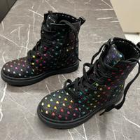 Lico - Stivaletti neri con cuoricini tg 33y