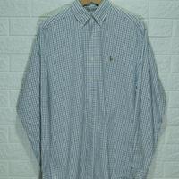 Camicia Ralph Lauren bianca e blu cotone M uomo