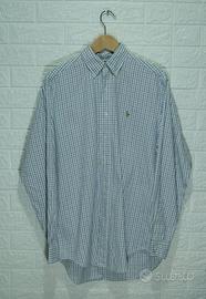 Camicia Ralph Lauren bianca e blu cotone M uomo