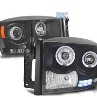 FARI PER DODGE RAM 06-08 OCCHI ANGELI NERI