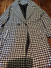 Ampio cappotto pied de poule