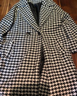 Ampio cappotto pied de poule