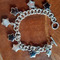 Bracciale in argento 925 con charms a stella