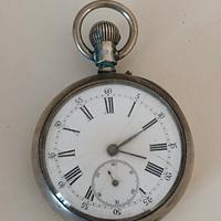 orologio da tasca d'epoca argento E. Kolbauer Roma