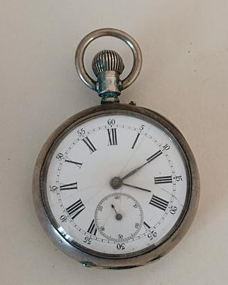 orologio da tasca d'epoca argento E. Kolbauer Roma