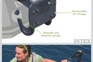 Supporto per motore elettrico  su gommone 8NTEX