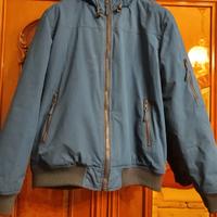 Giubotto blu con cappuccio e tasche tg.XL