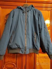 Giubotto blu con cappuccio e tasche tg.XL