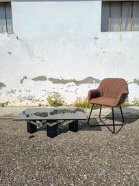 Tavolo vintage vetro piccola sbeccatura