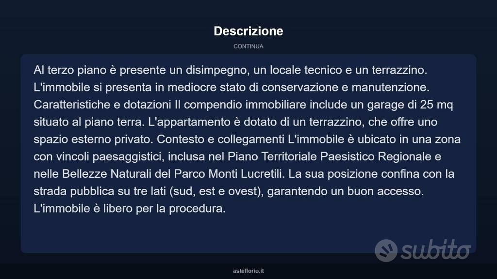 Appartamento – RM - Altro