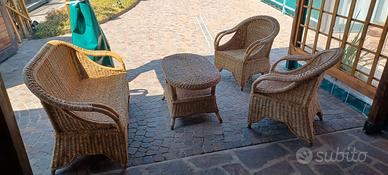 Set divano e poltrone da giardino