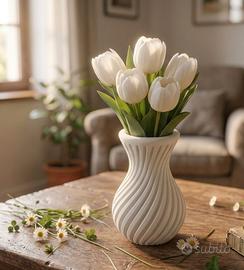 Vaso fiori moderno bianco