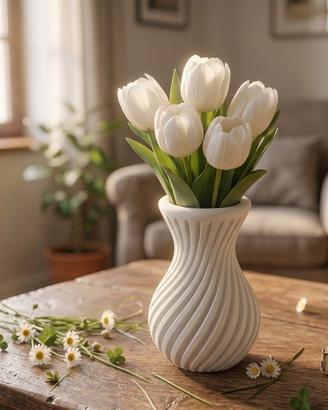 Vaso fiori moderno bianco