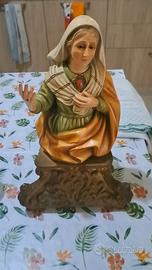 Statua Sant'Anna in ceramica belga 40 cm altezza