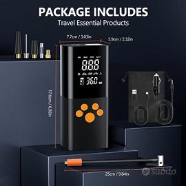 EVARY Compressore Aria Portatile 150PSI – 10000mAh