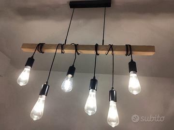 Lampadario a sospensione stile industriale 6 luci