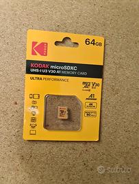 KODAK - 1 Scheda MicroSd Veloci da 64Gb - Nuova