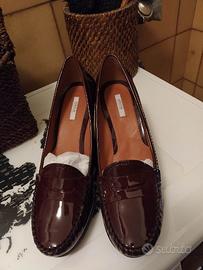 scarpe zeppa vernice bordeaux GEOX
