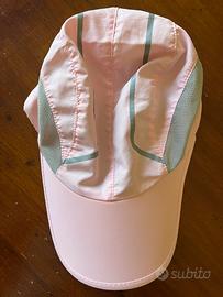 Cappellino tecnico da running rosa traspirante e r