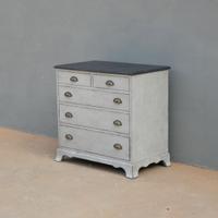 Comò cassettone cassettiera laccata Shabby Chic