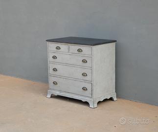 Comò cassettone cassettiera laccata Shabby Chic