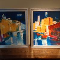 Coppia quadri olio su tela Venezia