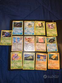 Lotto 12 carte Pokémon set Ex Rosso Fuoco e Verde 