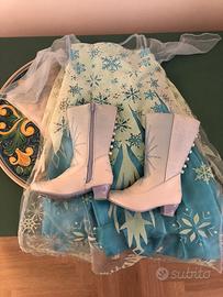 Vestito Elsa Frozen 3 anni e stivaletti