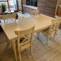 INGATORP Tavolo allungabile + SET 4 sedie INGOLF