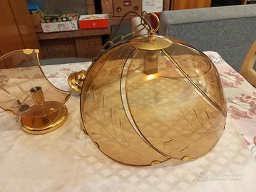 lampadario e abajur anni 80