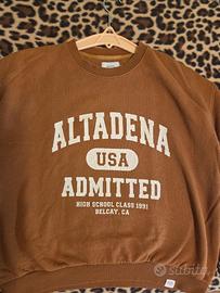 Felpa marrone Pacific Republic senza cappuccio