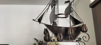veliero antico ferro battuto