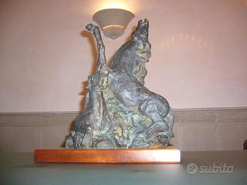 Scultura in bronzo a cera persa di Aligi Sassu
